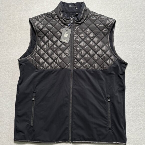 Greyson Other - Greyson Mens Golf Regular Half Zip Performance Vest Black Jacket Large $175